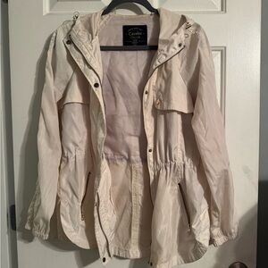 Women's Cream Hooded Jacket